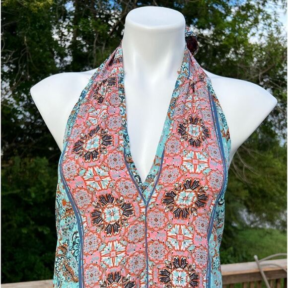 Lara Ethnics Green Boho Style Halter Maxi Dress - Picture 7 of 12